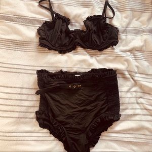 W.E.T. High waisted ruffle bikini